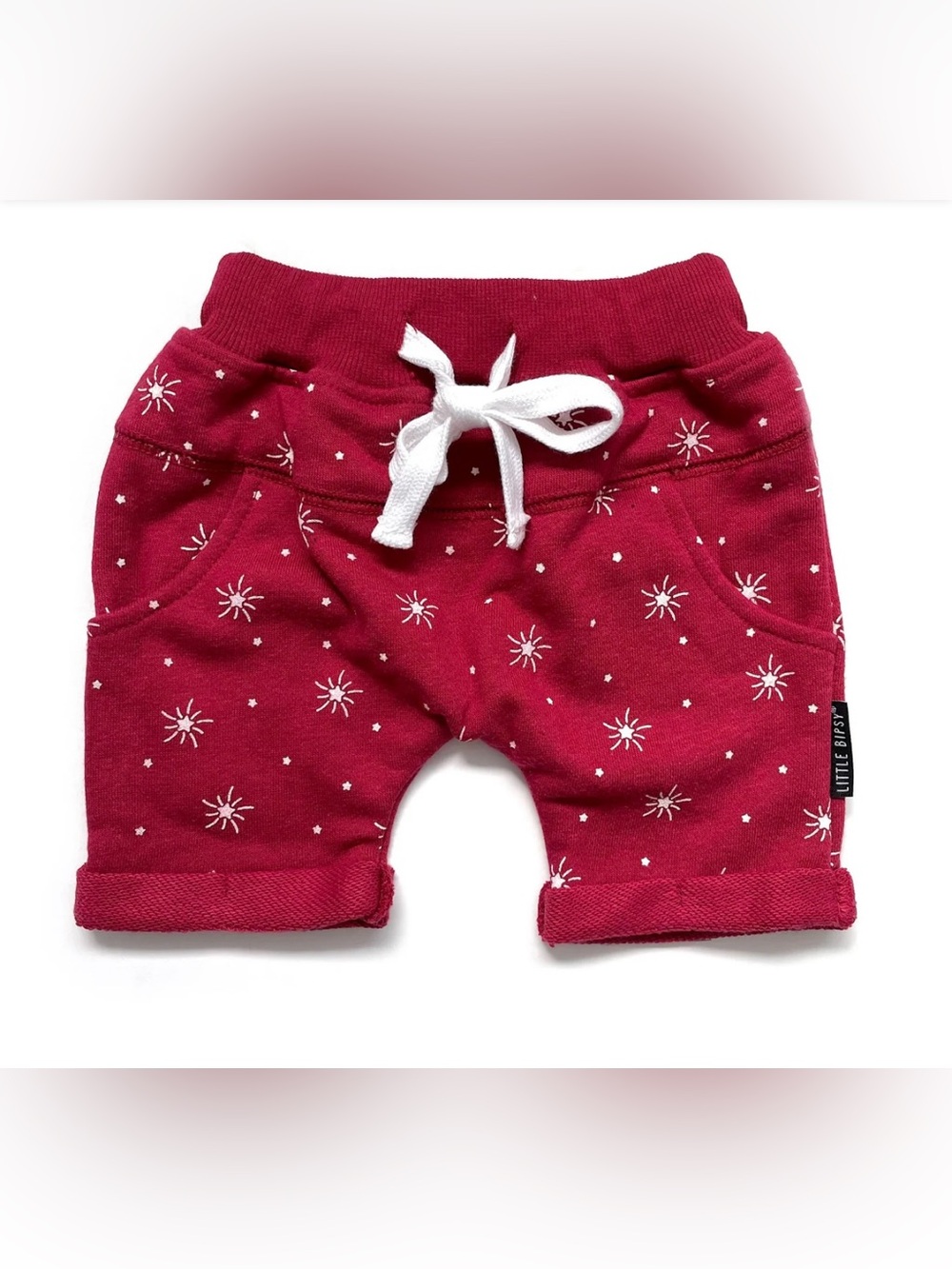 EUC Little Bipsy Red Star Harem Short